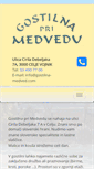 Mobile Screenshot of gostilna-medved.com